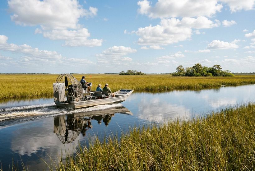 Everglades National Park airboat tour and wildlife show